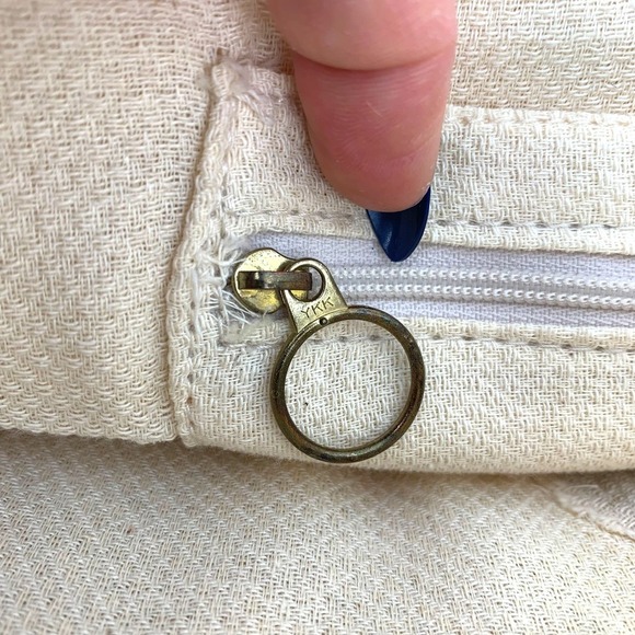 1970's large bow raffia straw and leather wristlet bag - Picture 10 of 13